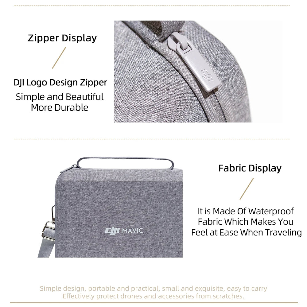 For DJI Mini 3 Pro/Mini 3 Storage Case, Zipper Display It is Made Of Waterproof Fabric Which Makes You D MAVIC Feel