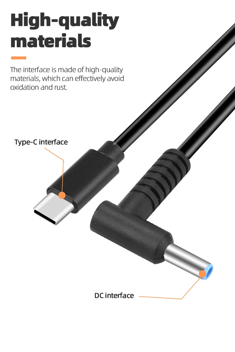 Power Cable for DJI FPV Goggles 2, Type-C interface DC interface is made of high-quality materials, which can effectively avoid 