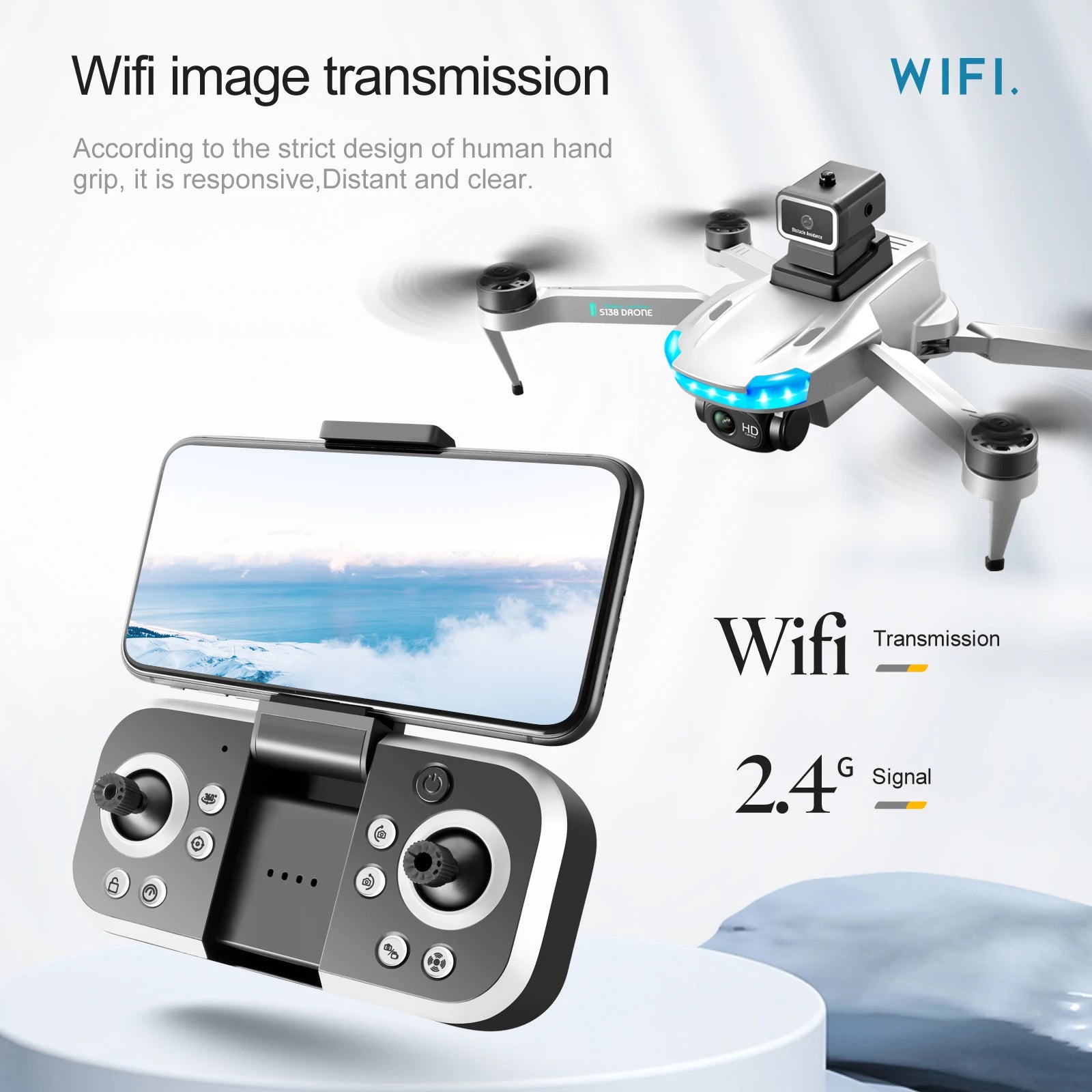 S138 Drone - GPS 8K Professional Dual Camera 5G Wifi FPV Obstacle Avoidance Folding Quadcopter Remote Control Distance 3000M Gift Toy 40 S138 Drone, wifi image transmission wifl. according to the strict design of