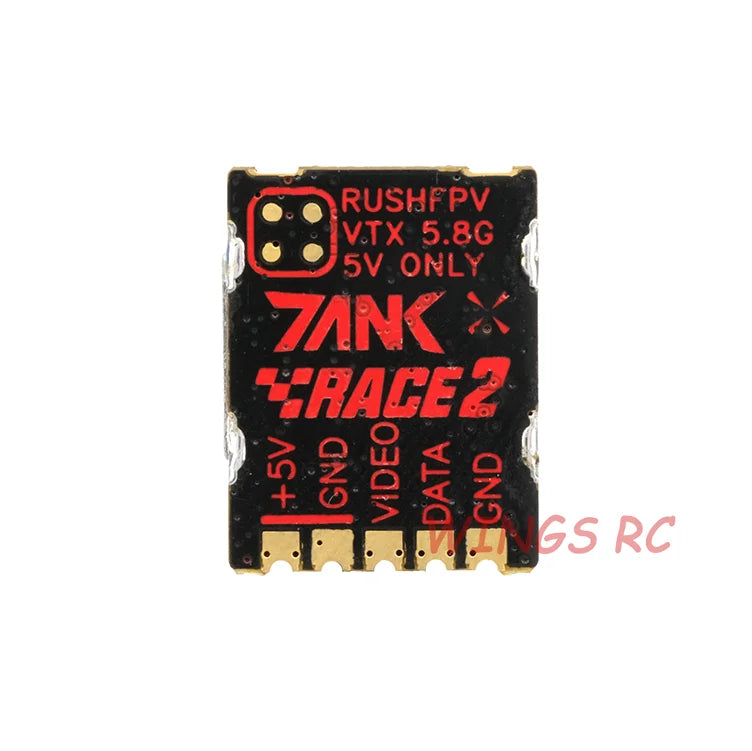 RUSH TANK RACE II VTX - 48CH PIT/25/50/200mW/MAX 5.8GHz Video Transmitter w/ Smart Audio 20x15mm 1.7g Stackable For FPV Racing Drone Micro Stacks