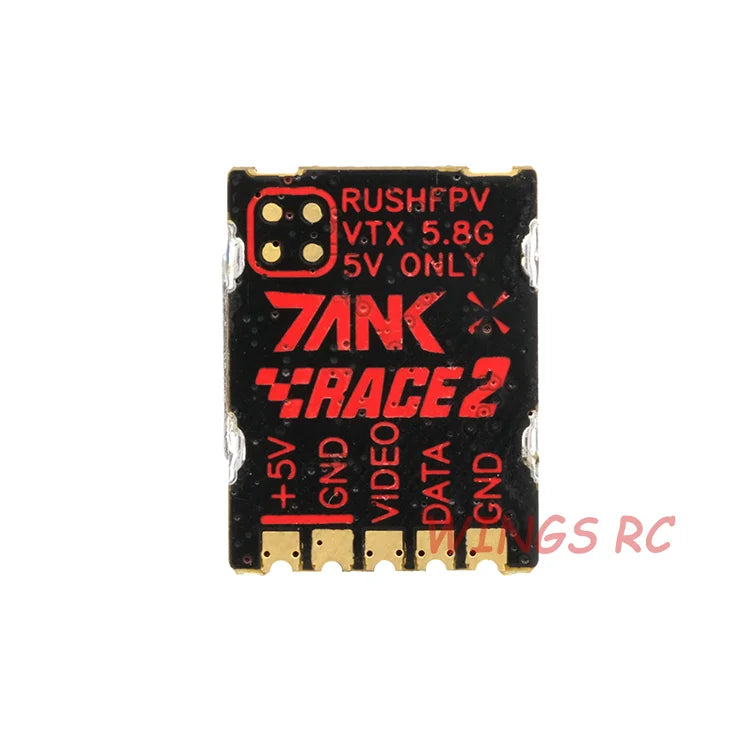 RUSH TANK RACE II VTX - 48CH PIT/25/50/200mW/MAX 5.8GHz Video Transmitter w/ Smart Audio 20x15mm 1.7g Stackable For FPV Racing Drone Micro Stacks 9 RUSH TANK RACE II VTX SPECIFICATIONS Brand