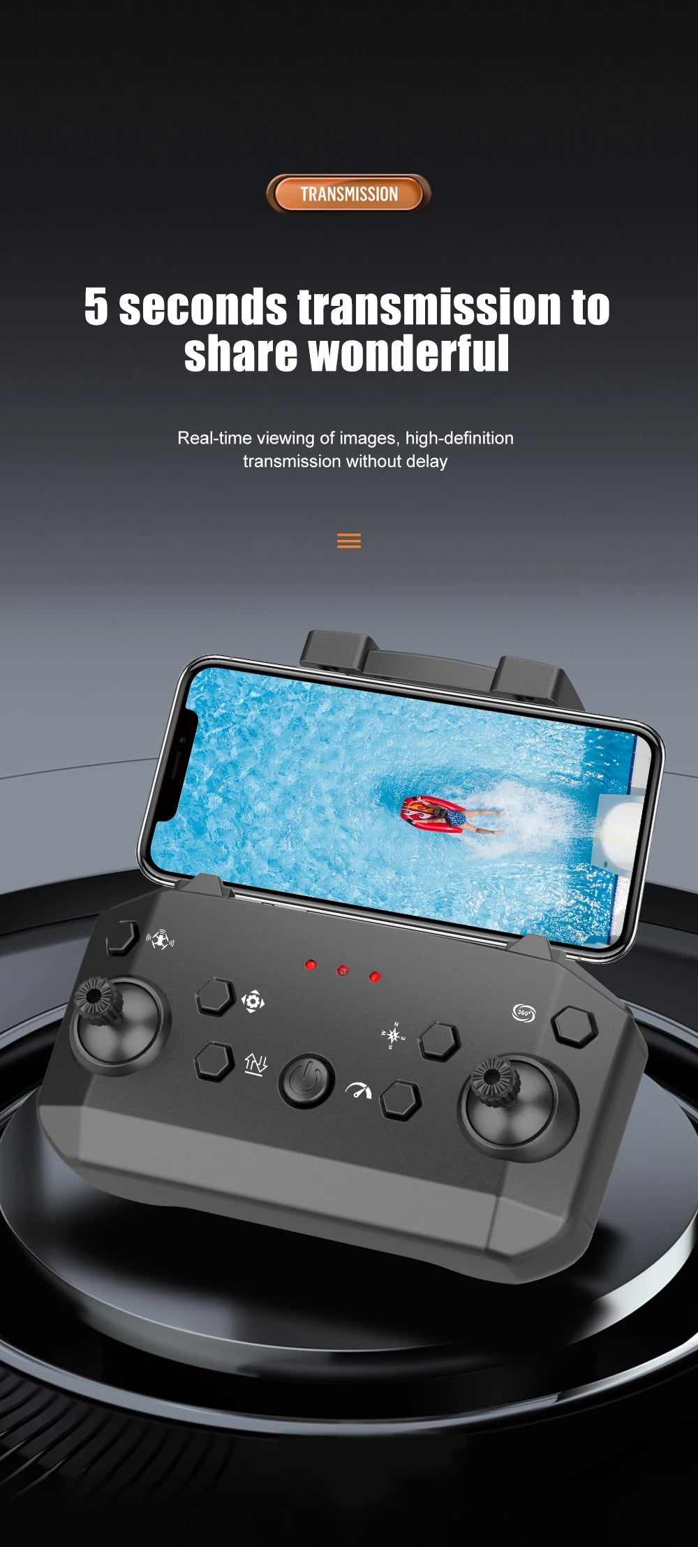 JINHENG LS-XT9 Drone - 2023 New 4K Dual Camera Wifi FPV Optical flow location Obstacle Avoidance Folding Drone Quadcopter Helicopter Gifts 38 JINHENG LS-XT9 Drone, transmission 5 seconds transmission to share wonderful real-time viewing of images,