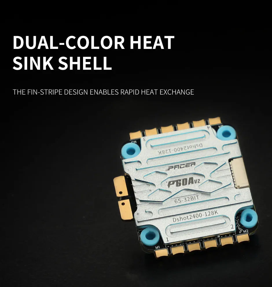 DUAL-COLOR HEAT SINK SHELL THE FIN-STRIPE DESIGN