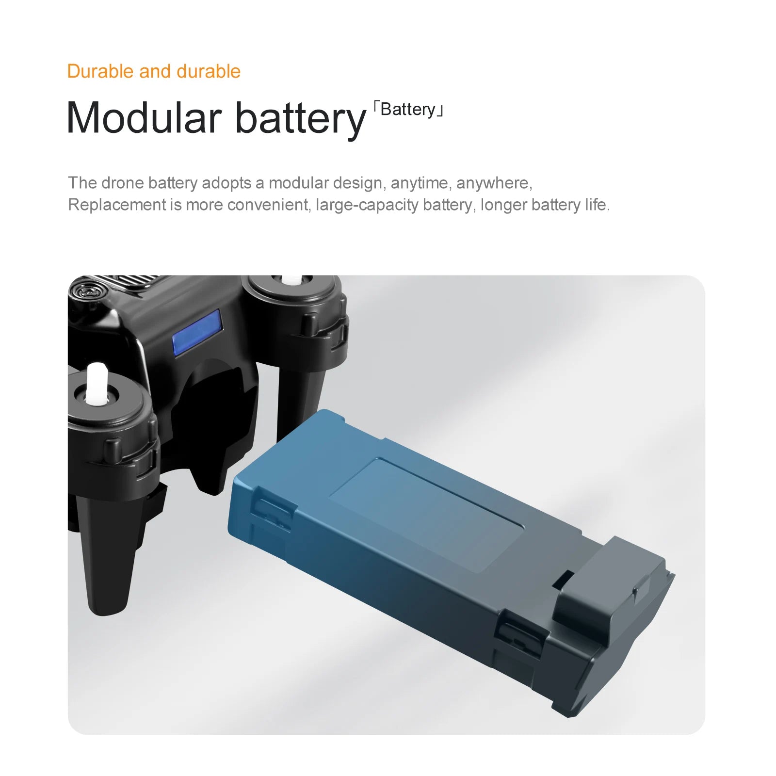 KBDFA E100 Mini Drone, durable and durable modular battery 'batterys the drone battery