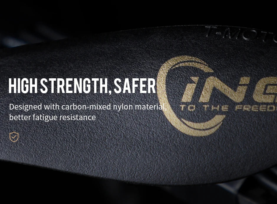 T-MOTOR C7.5x4.6 Prop, Designed with carbon-mixed nylon material To Tue Freed better fatigue resistance