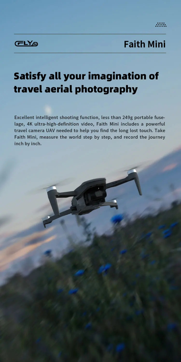 CFLY Faith MINI Drone, CYD Faith Mini is a powerful travel camera UAV needed to help you find the