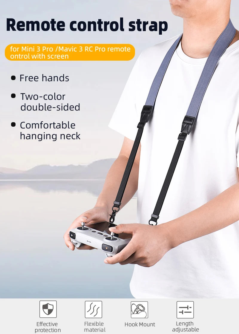 Remote Controller Lanyard Neck Strap for DJI Mini 3 Pro/Mavic 3 Safety Strap Belt for DJI RC Pro/DJI RC Drone Accessories 19 Remote Controller Lanyard Neck Strap for DJ