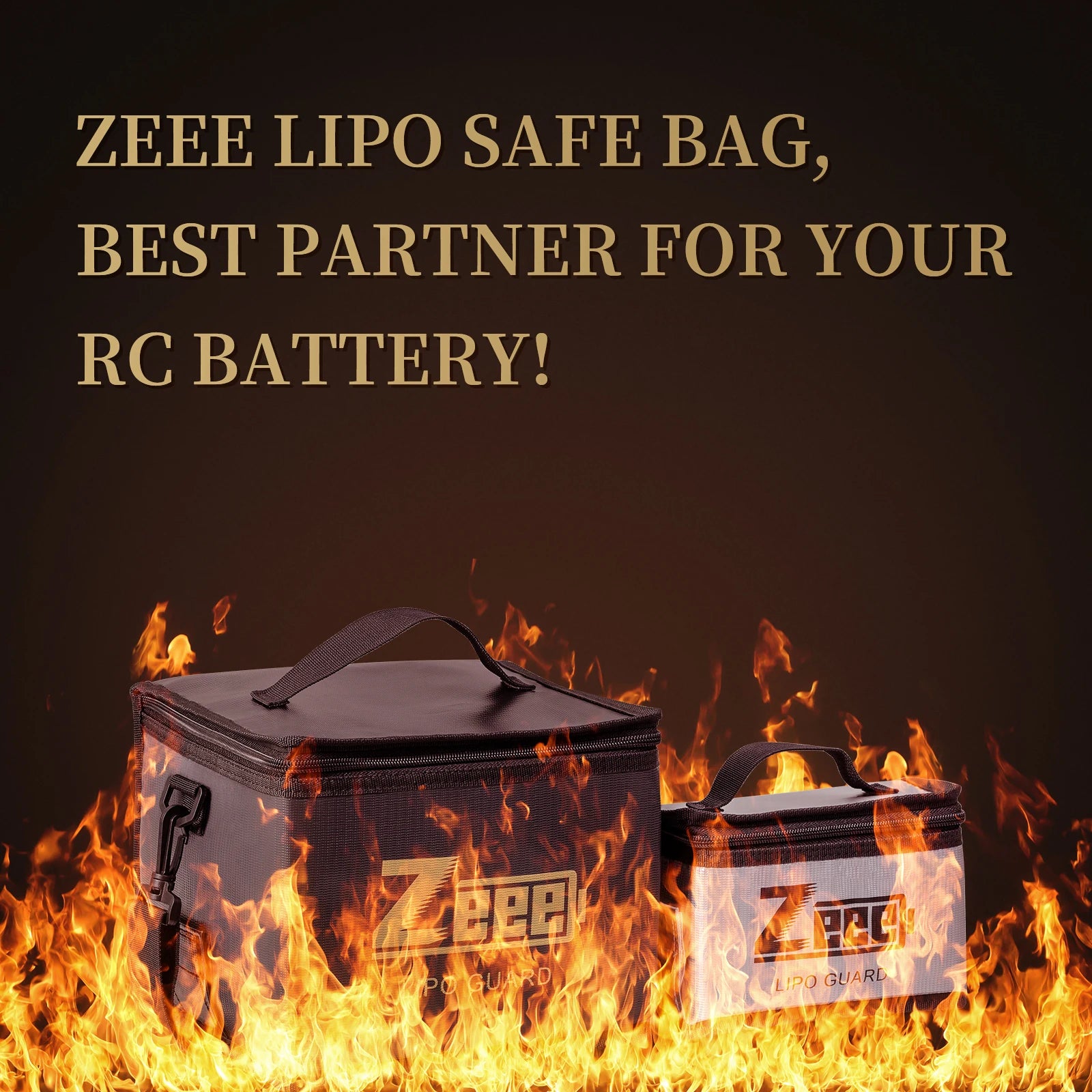 2 Size Zeee Lipo Bag, ZEEE LIPO SAFE BEST PARTNER FOR YOUR RC BATTERY