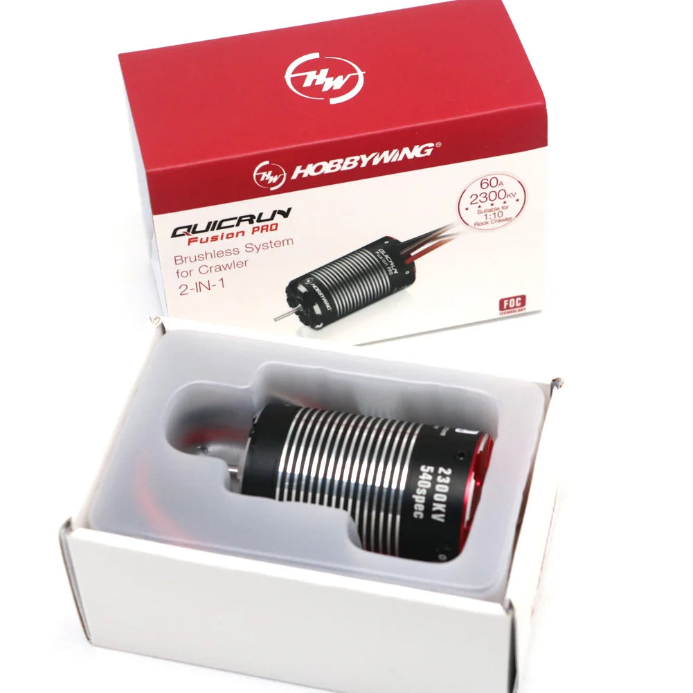 HobbyWing QuicRun Fusion PRO 2-in-1 Motore Brushless 2300KV + ESC - Scala 1:10 - Foto 1