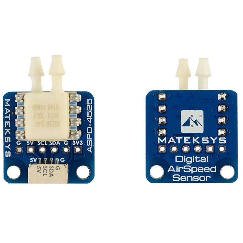 Matek Digital Air Speed Sensor, 3.0.2 or 4.0.x Specifications Board Supply voltage: 45.5V DC Sensor