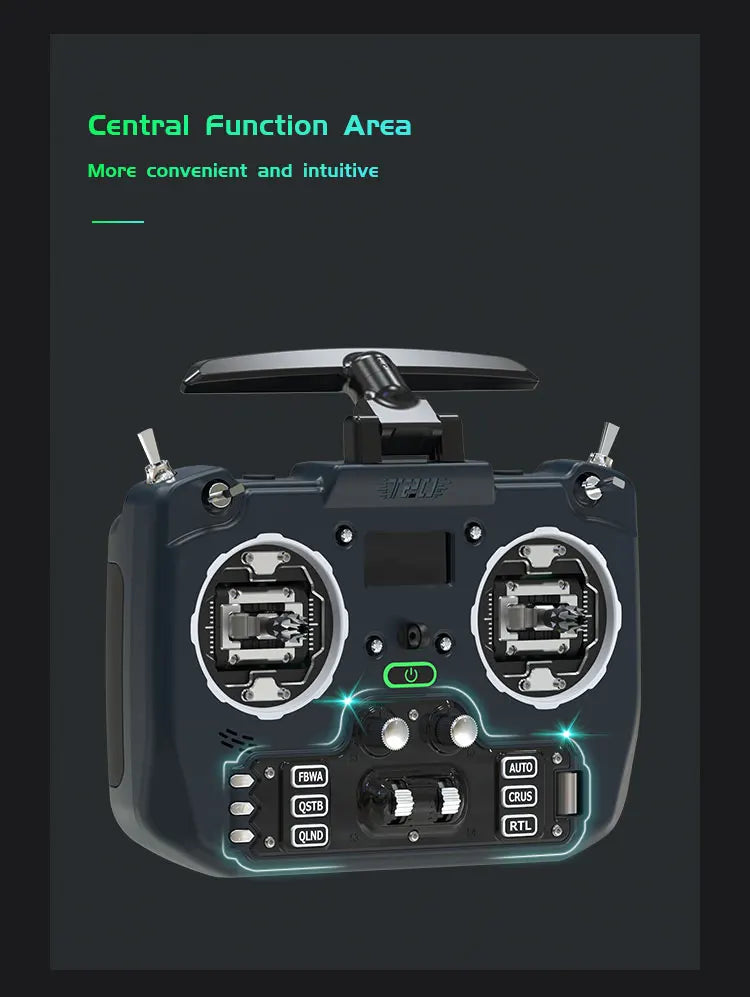 Jumper T20S T20 V2 - 2.4G 915MHz 1W RDC90 HALL VS-M Full Size Radio Remote Control Edgetx ELRS 15 Jumper T20S T20 V2, Central Function Area More convenient and intuitive AUIO FBWA CRUS QSTB
