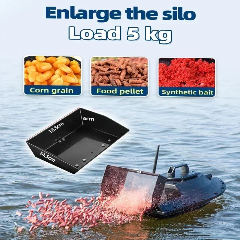 GPS ship features 99-point positioning, 600m range, 2.5kg load, night lights, cruise control, and auto return.