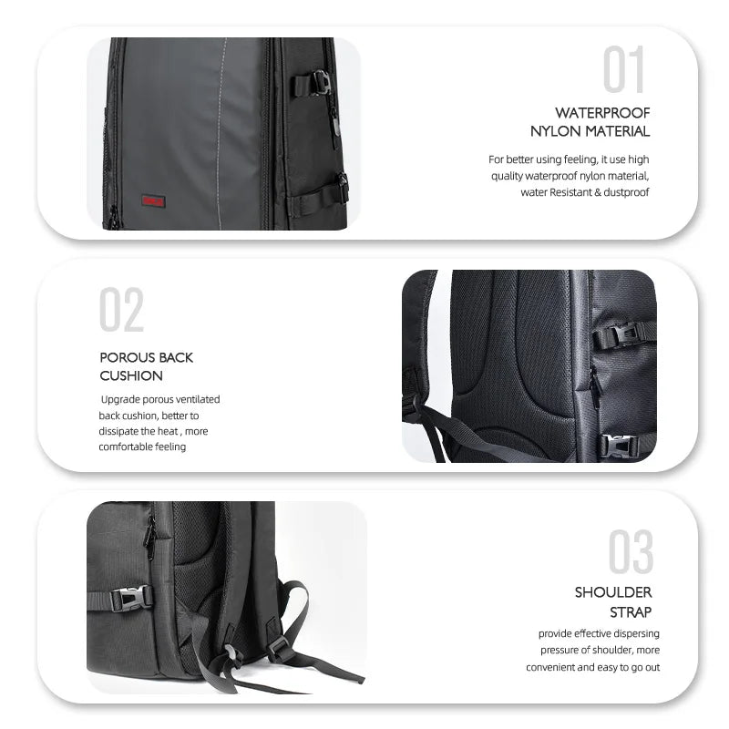 Durable, waterproof drone backpack with ventilation, ergonomic straps, fits Mavic 3 Pro, Air 3, Mini 4 Pro; includes rain cover. (24 words)