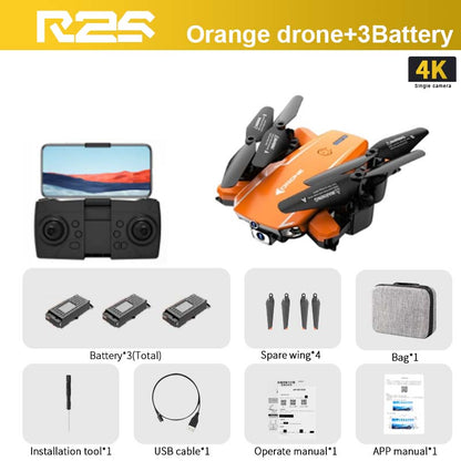 R2S Drone, RZS Orange drone+3Battery_ 4K Sin