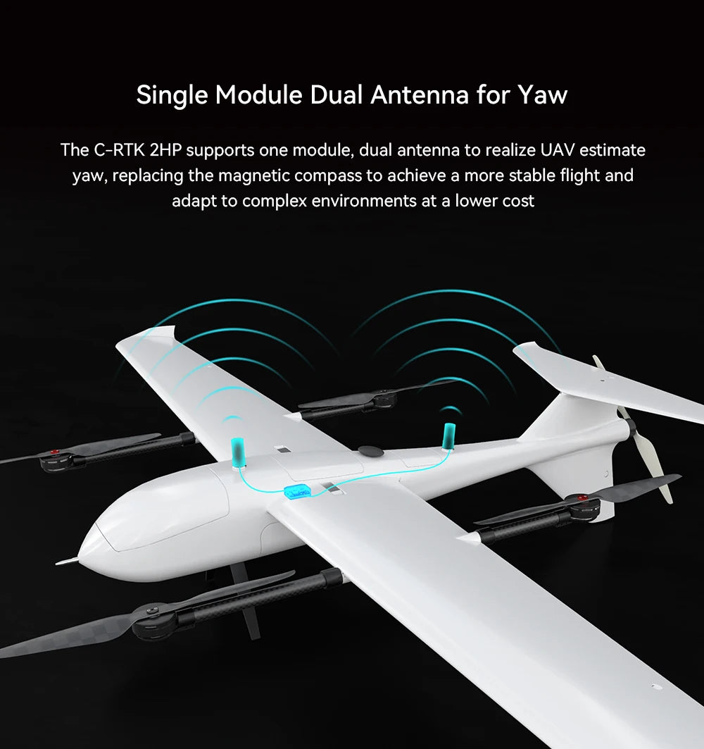 single module, dual antenna to realize UAV estimate yaw . C-RT