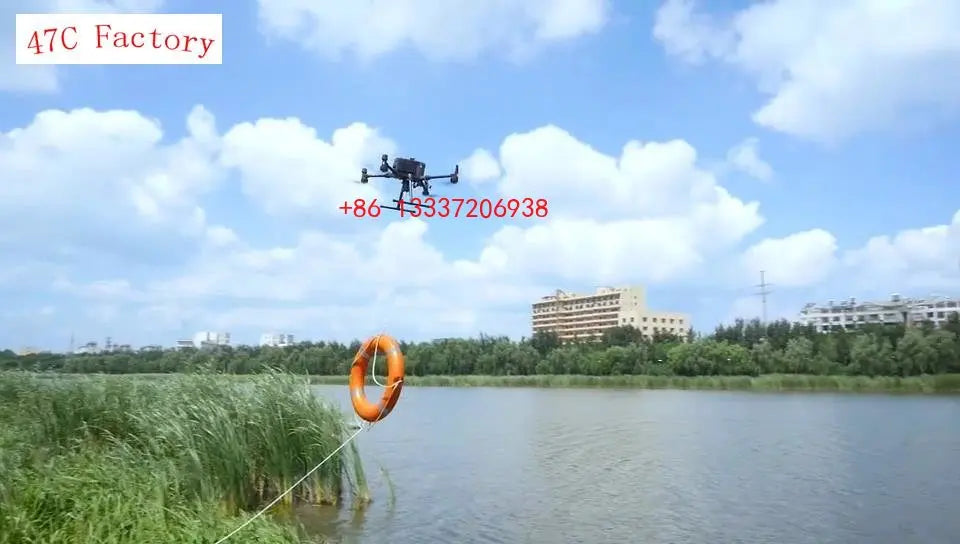 25KG Drone Drop, Aerial delivery device with 5 segments, 62mm size, and 25kg payload capacity.