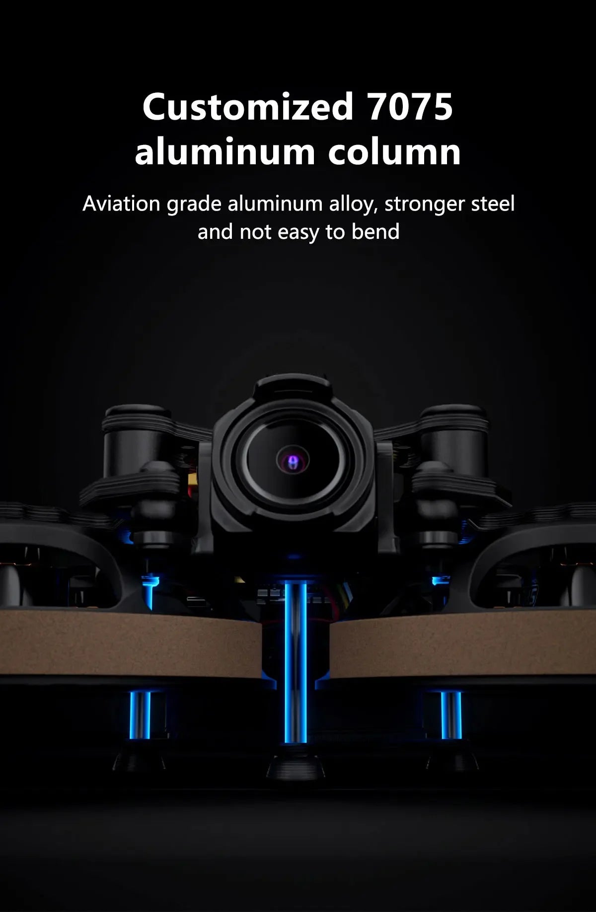 GEPRC Cinelog25 V2 HD Wasp FPV - Runcam Link Peano 5.8G LHCP UFL BNF Video Freestyle RC GPS Mini Quadcopter Drone Racing Kit 15 GEPRC Cinelog25 V2 HD Wasp FPV, Customized 7075 aluminum column Aviation grade aluminum alloy, stronger steel and not easy to