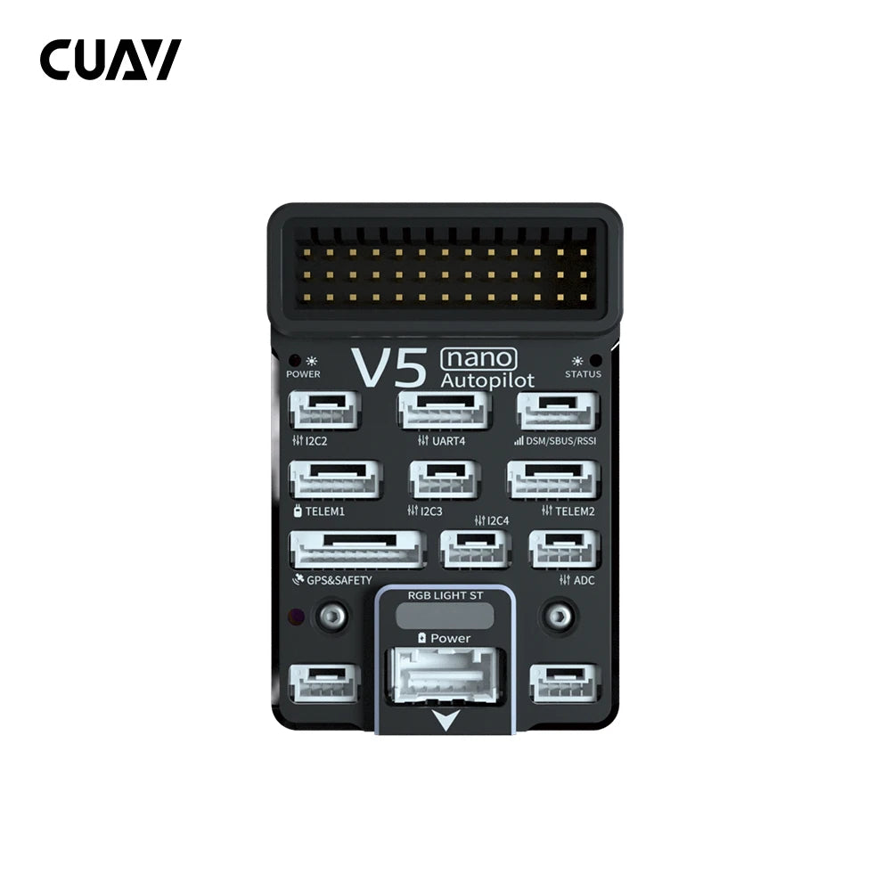 CUAV V5 Nano Small Size Autopilot Drone Parts, CUAV POWER 5 Qano STATUS Autopilot Ilt 12C2