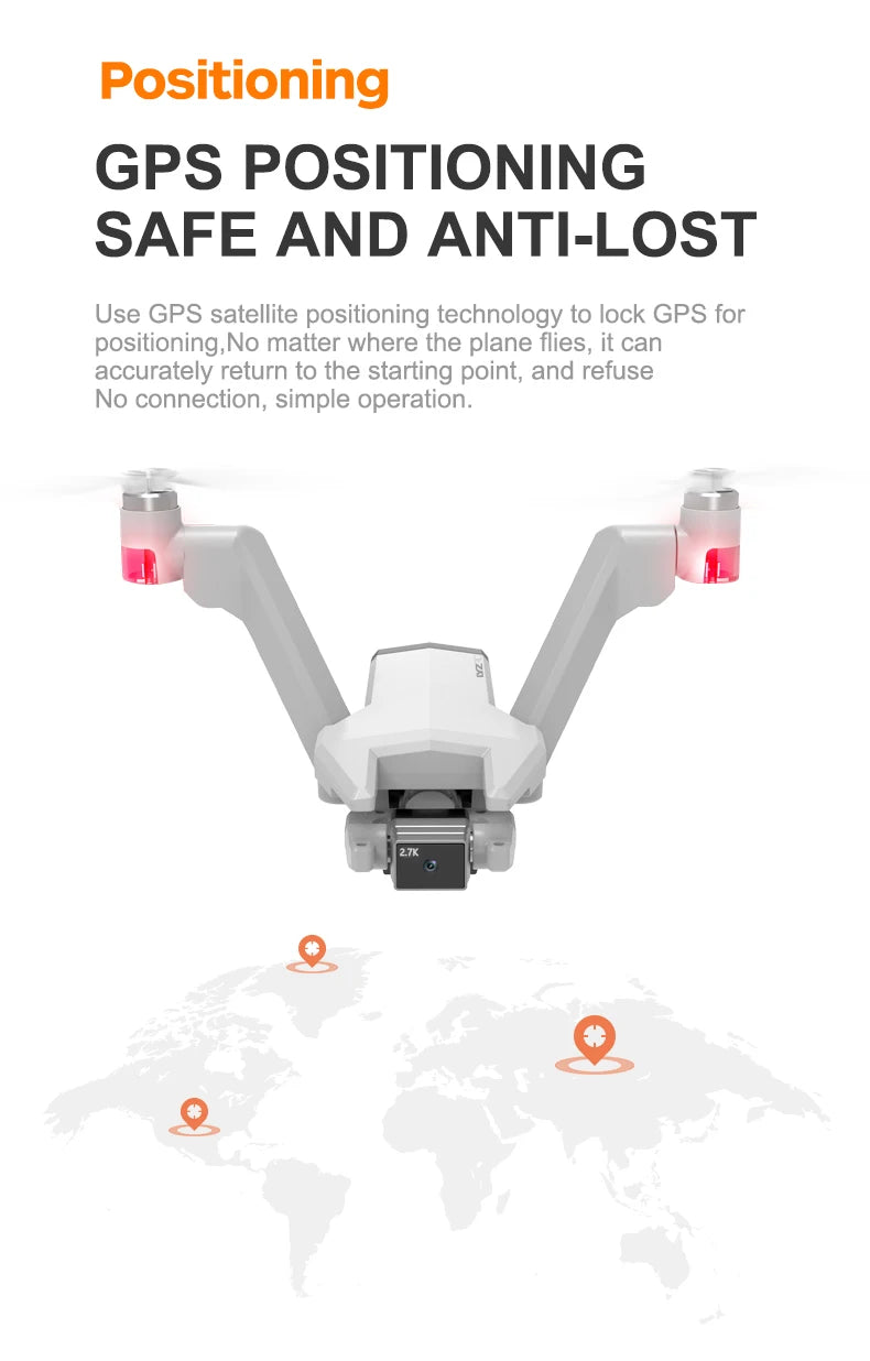 New L100 GPS V-type Drone, GPS POSITIONING SAFE AND ANTI-LOST Use GPS satellite positioning