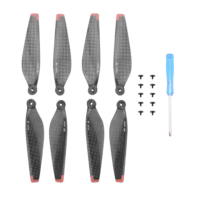 Carbon Fiber Propeller Props for DJI Mini 3 Pro - Blade Replacement Light Weight Wing Fans Spare Parts Drone Accessories 13 Carbon Fiber Propeller, Carbon fiber material: carbon fiber Applicable models: for Mini 3 Pro Color: Orange Edge