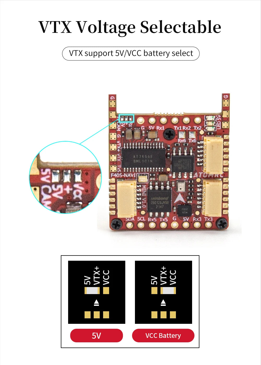 ATOMRC Fixed Wing Flight Controller F405 NAVI Mini for Swordfish .