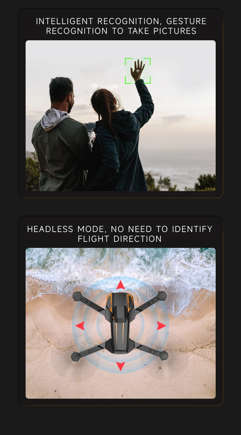 S91 Drone, intelligent recognition, gesture recognition to take pictures headless mode . no