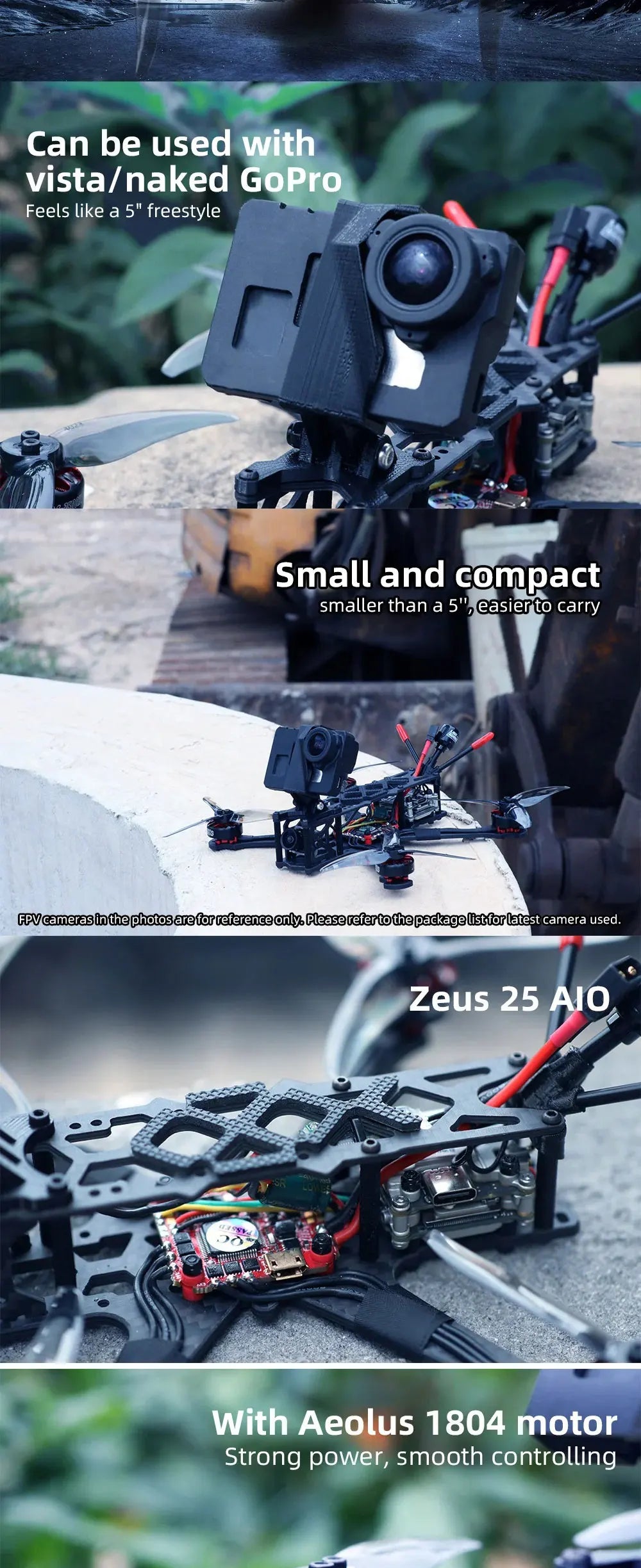 HGLRC Sector 4 FR Sub250g Freestyle FPV Drone - Digital Version Polar Nano 1804 3500KV For RC FPV Quadcopter Freestyle Drone 8 HGLRC Sector 4 FR Sub250g Freestyle FPV Drone, can be used with vista/naked GoPro Feels like a 5" free