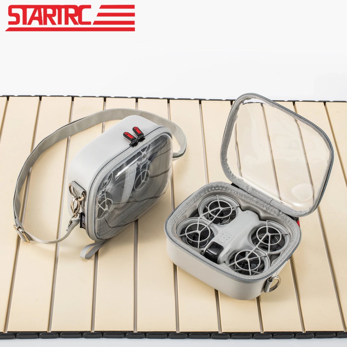 STARTRC Portable Storage Bag for DJI Neo – Transparent Hard Shell Travel Shoulder Handbag, Waterproof, Shock-Resistant Case
