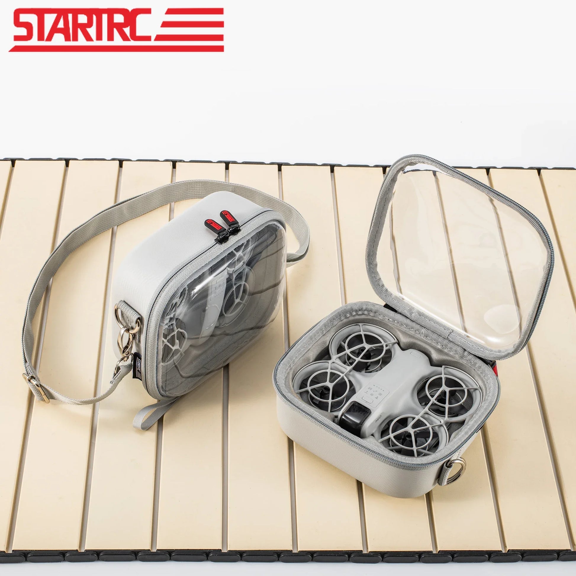 STARTRC Portable Storage Bag for DJI Neo – Transparent Hard Shell Travel Shoulder Handbag, Waterproof, Shock-Resistant Case