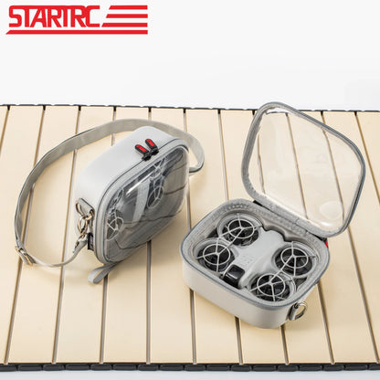 STARTRC Portable Storage Bag for DJI Neo – Transparent Hard Shell Travel Shoulder Handbag, Waterproof, Shock-Resistant Case