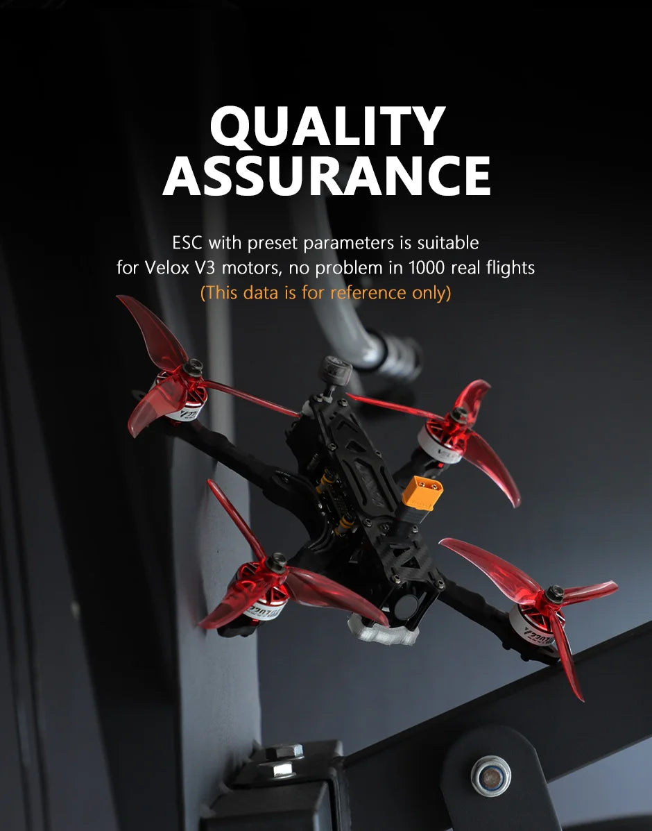 QUALITY ASSURANCE ESC with preset parameters is suitable for Velox V