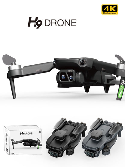 H9 Drone - Obstacle Avoidance 360°Dual HD Camera Electronic Adjustable Lens Foldable FPV RC with Brushless motor