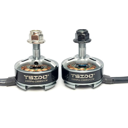 YSIDO 2205PRO 2300KV 2-4S Brushless Motor, YSIDO 2205Pro-2300KV brushless motors for FPV drones, CW/CCW versions, suited for QAV250/X210 models, offer compact and efficient performance.