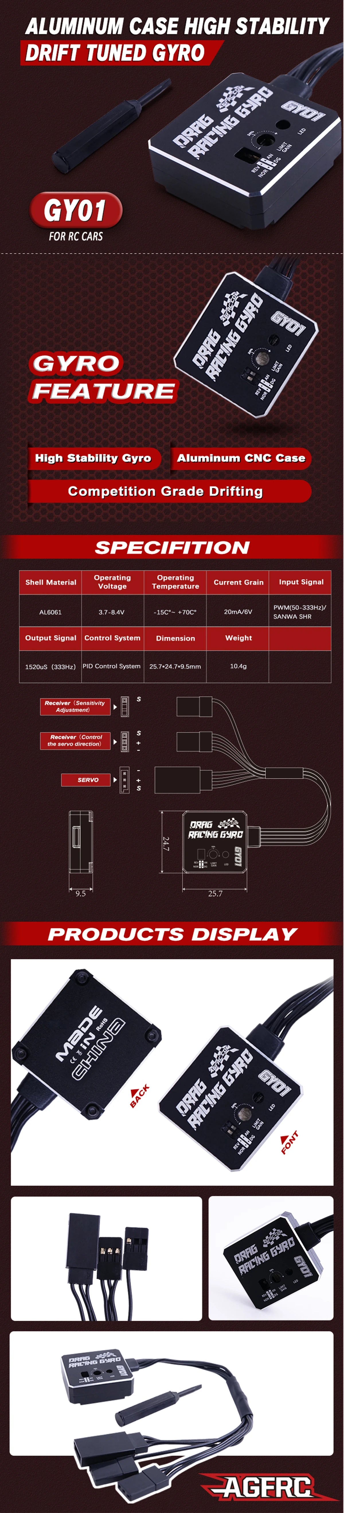 ALUMINUM CASE HIGH STABILITY DRIFT TUNED GYRO 38