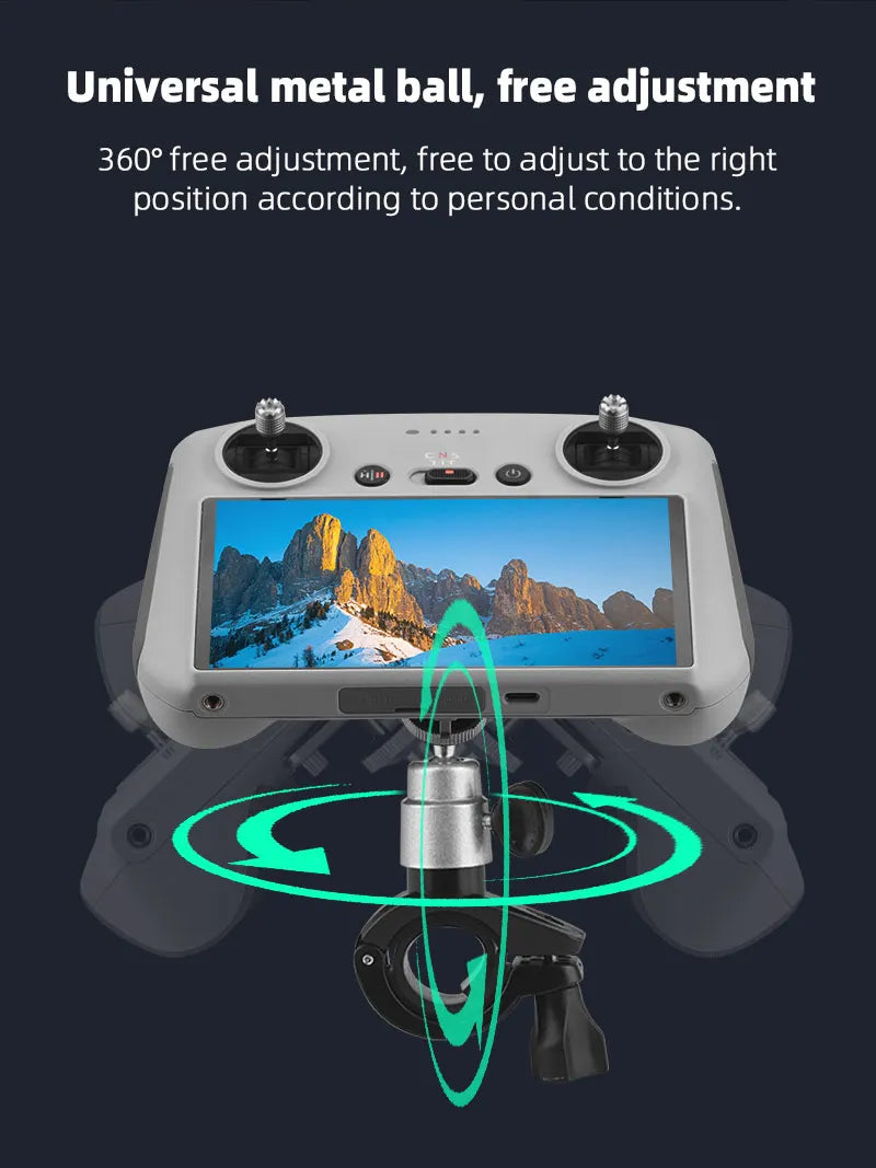Bicycle Bracket Holder Clip For DJI Mini 3 Pro Remote Controller Monitor Clamp Fixation Stand for DJI RC Drone Accessories 11 universal metal ball; free adjustment 3609 free adjustment; free to adjust to the right position according