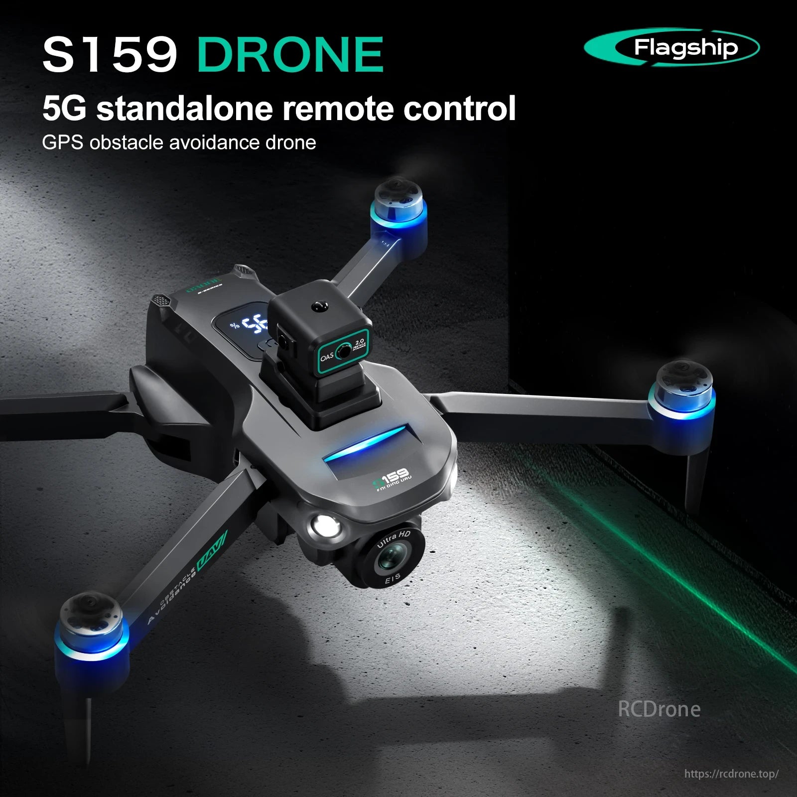 S159 Drone: 5G standalone remote control, GPS obstacle avoidance, ultra HD camera.