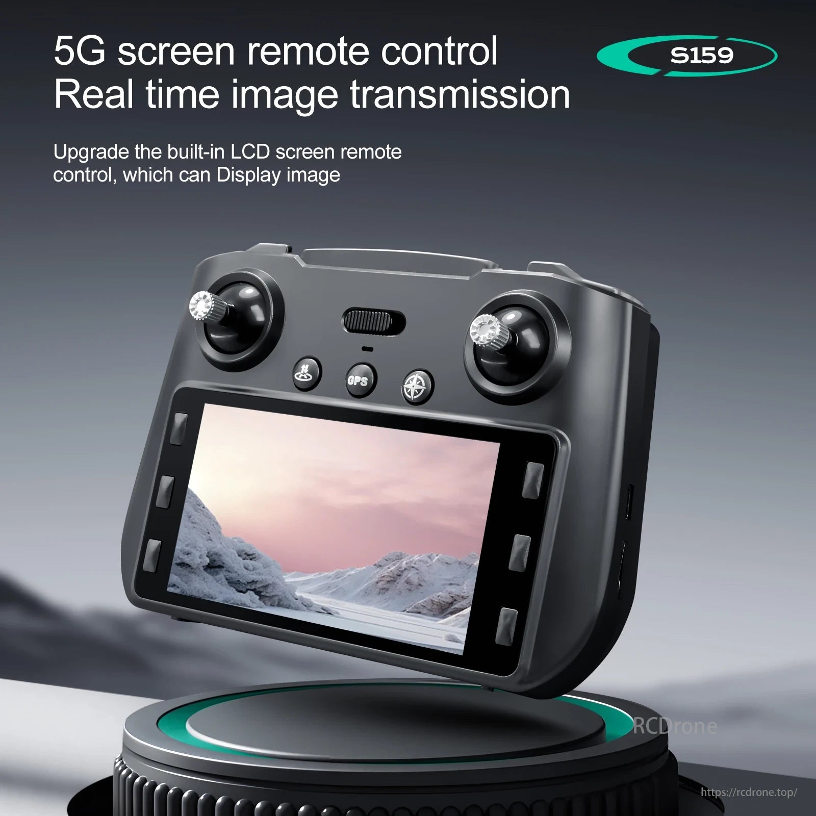 S159 Drone, 5G remote control with real-time image transmission and upgraded LCD screen for enhanced user experience.