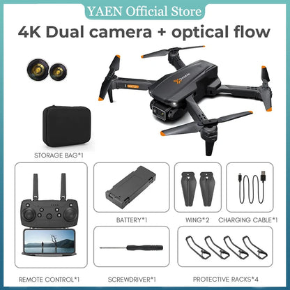 E66 Drone, YAEN Official Store 4K Dual camera + optical flow STORAGE BAG*1