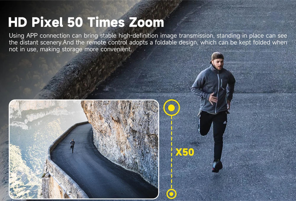 hd pixel 50 times zoom using app connection can bring stable
