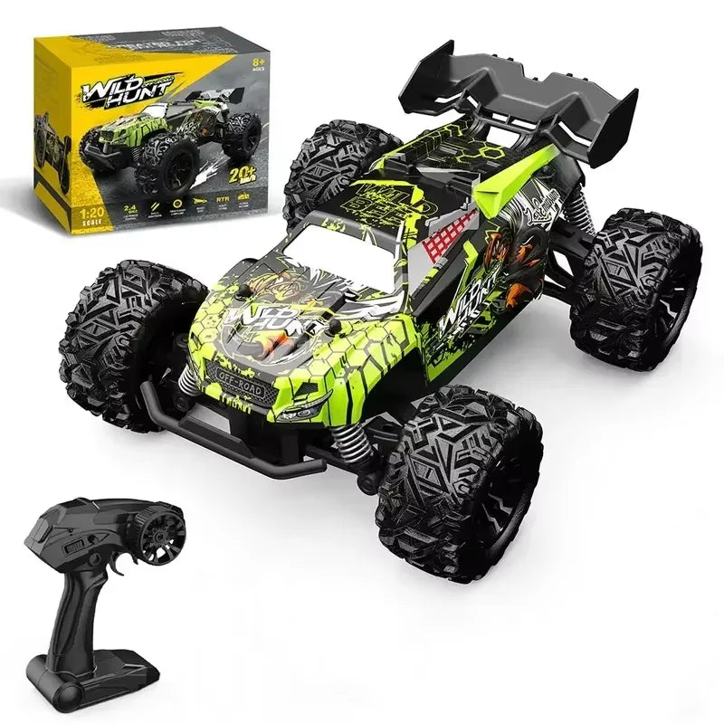 1/20 Scale 4 Wheel Drive Off-Road RC Car 2.4G RTR Monster Truck, 20KM/H Speed, 30M Range, 3.7V 500mAh, High Speed Drift