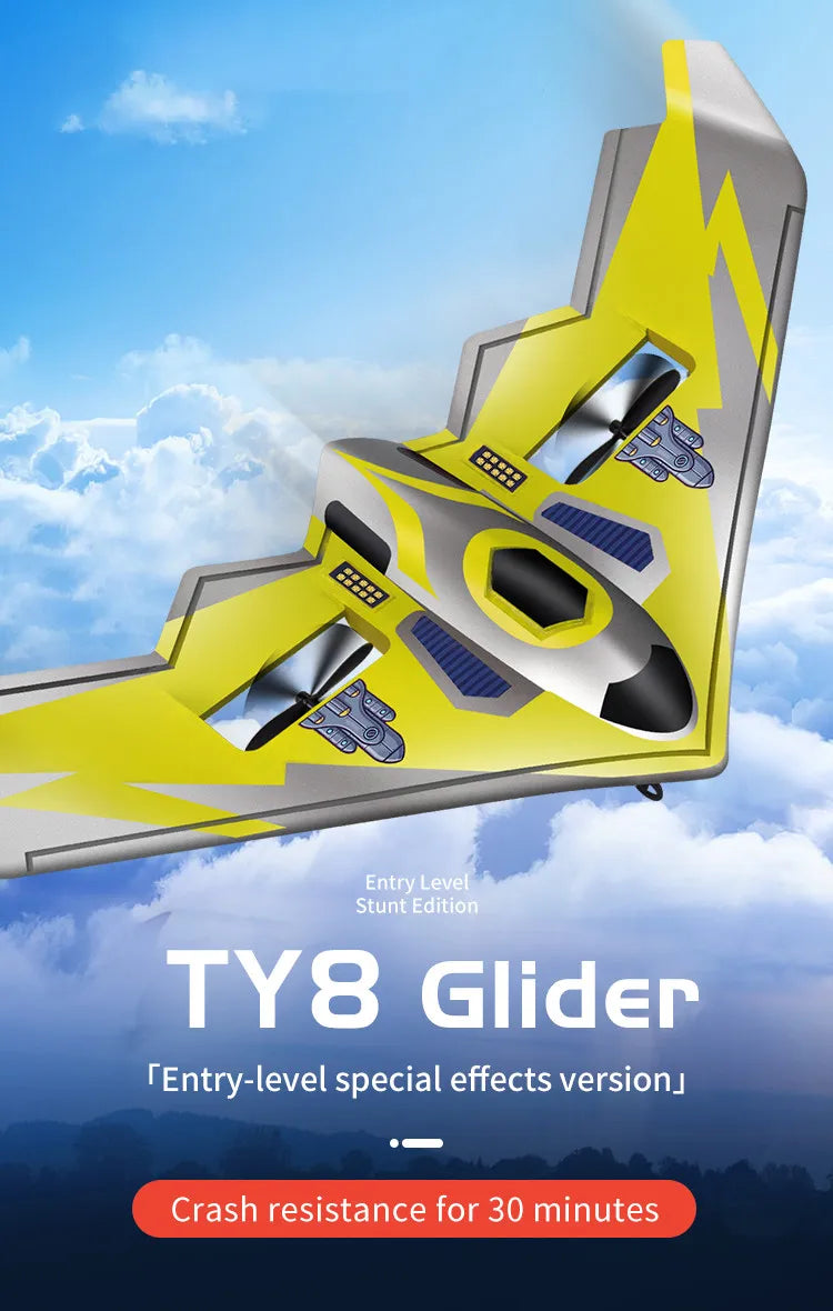 Q Entry Level Stunt Edition TY8 Glider Crash resistance for 30 minutes