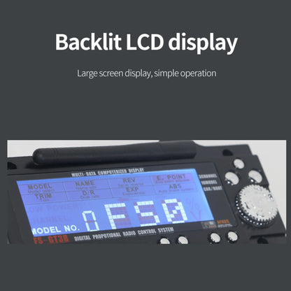 Flysky FS-GT3B 2.4G 3CH Radio Model Remote Control LCD Transmitter & Receiver for RC Car Boat