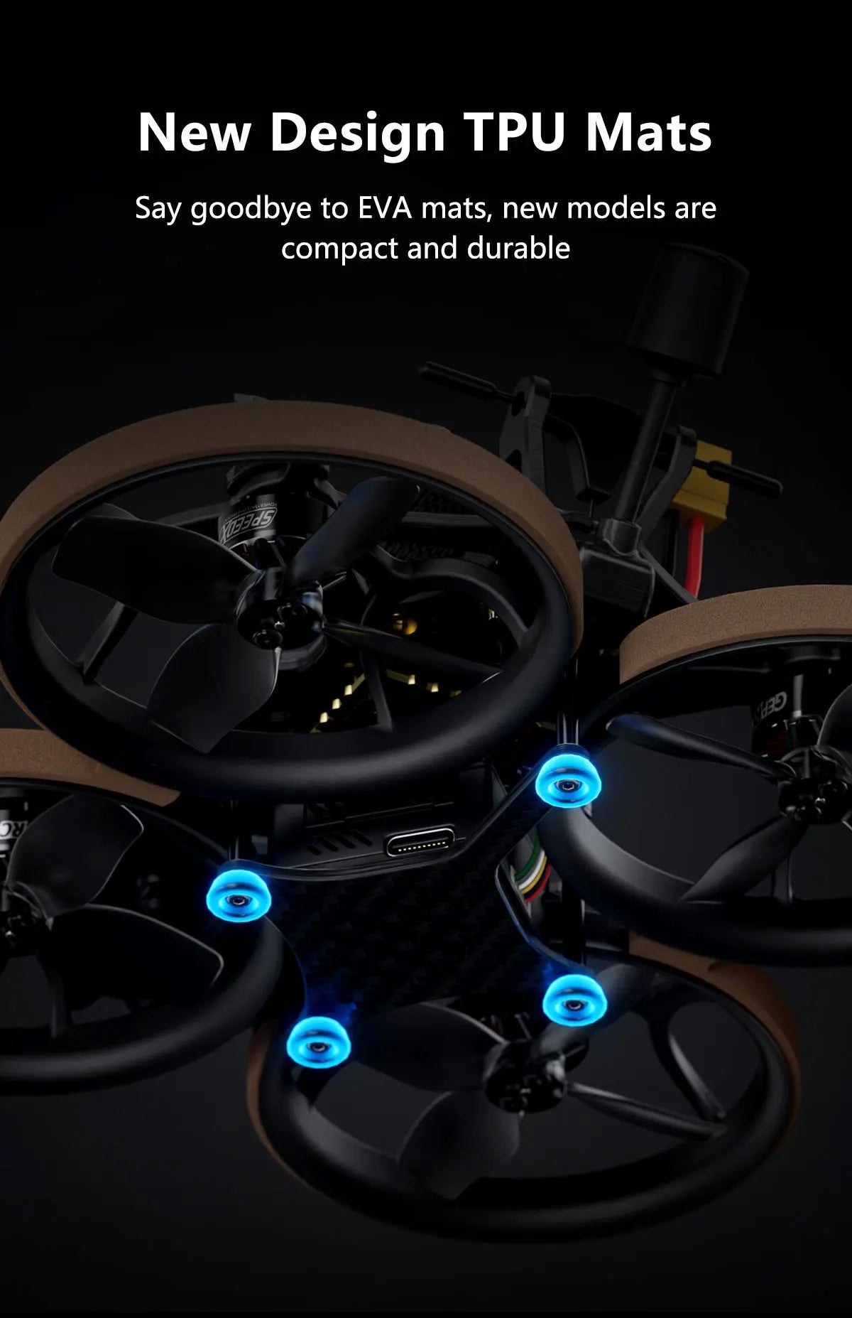 GEPRC Cinelog25 V2 HD O3 FPV, New Design TPU Mats goodbye to EVA mats, new models are compact and durable