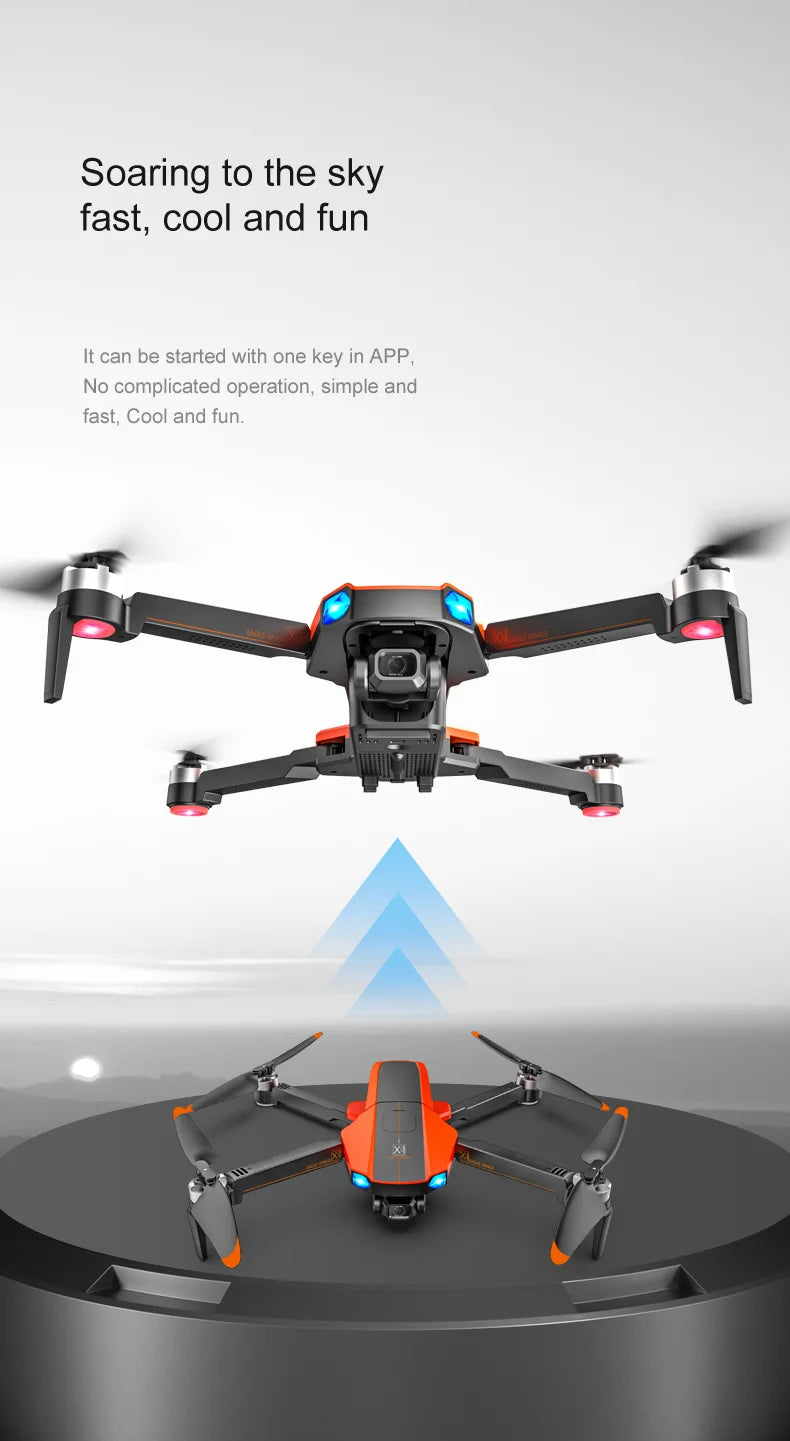 MS-712 Drone - GPS 5G 3-Axis Gimbal 8K HD UHD Camera Support TF Card Helicopter Brushless Motor FPV Quadcopter Aircraft Professional Camera Drone 48 MS-712 Drone, APP can be started with one in APP; No complicated operation, simple and fast
