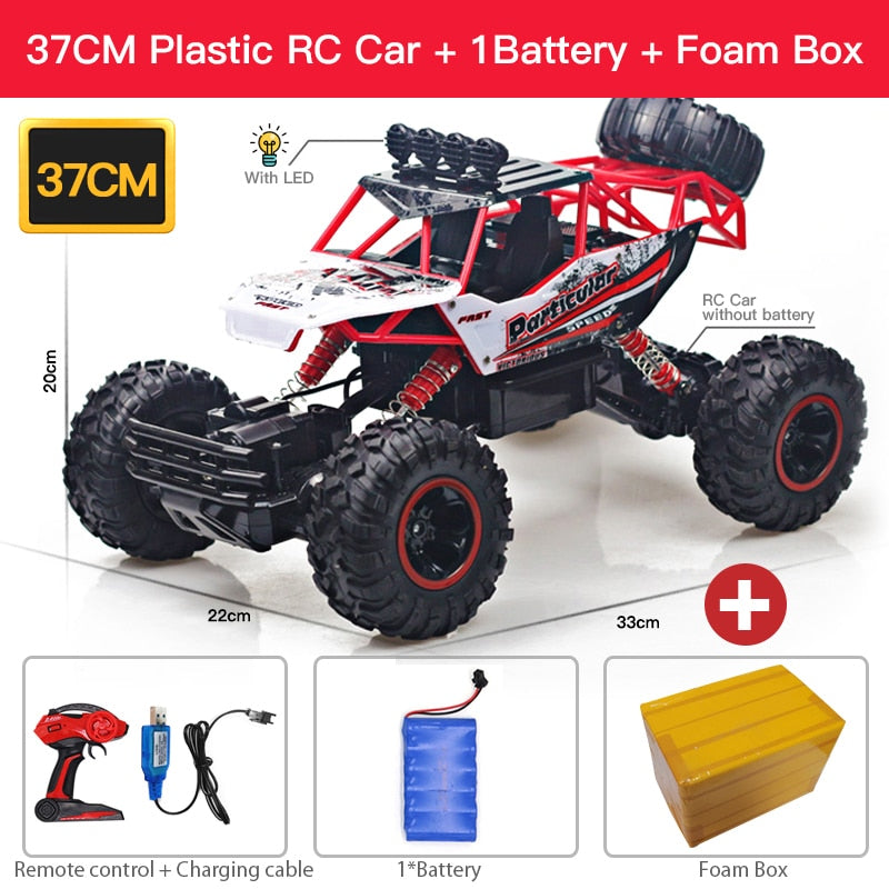 37CM Plastic RC Car + 1Battery + Foam Box 37CM With LED