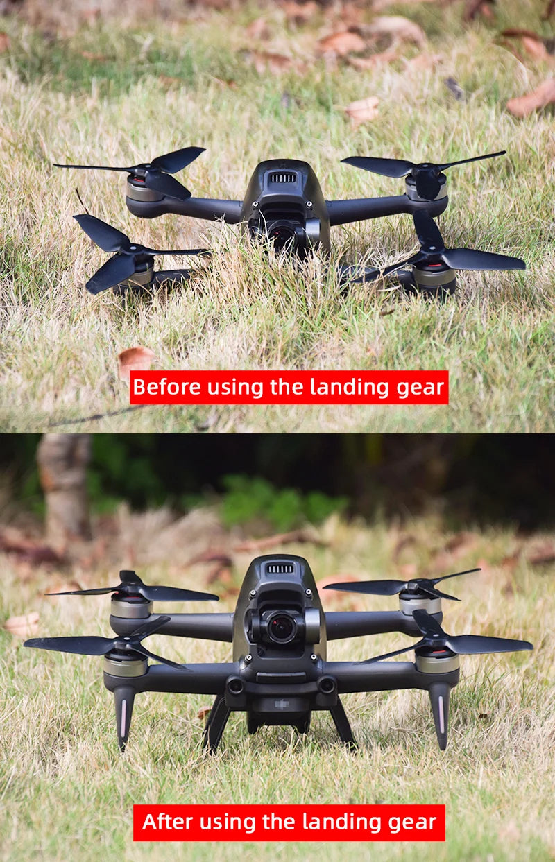 DJI FPV Propeller Guard Lens Cover Cap Antenna Signal Extender Landing Gear Propeller Box for DJI FPV Comb Drone Accessories 54 DJI FPV Propeller, Before using the landing gear . Before using