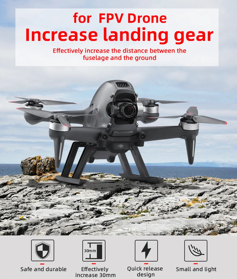 DJI FPV Propeller, FPV Drone Increase landing gear Effectively increase the distance between the fuselage and the