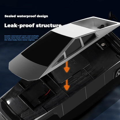 Cyberpunk 2.4GHz High‑Speed RC Boat, Waterproof RC boat with leak-proof design and dual motors