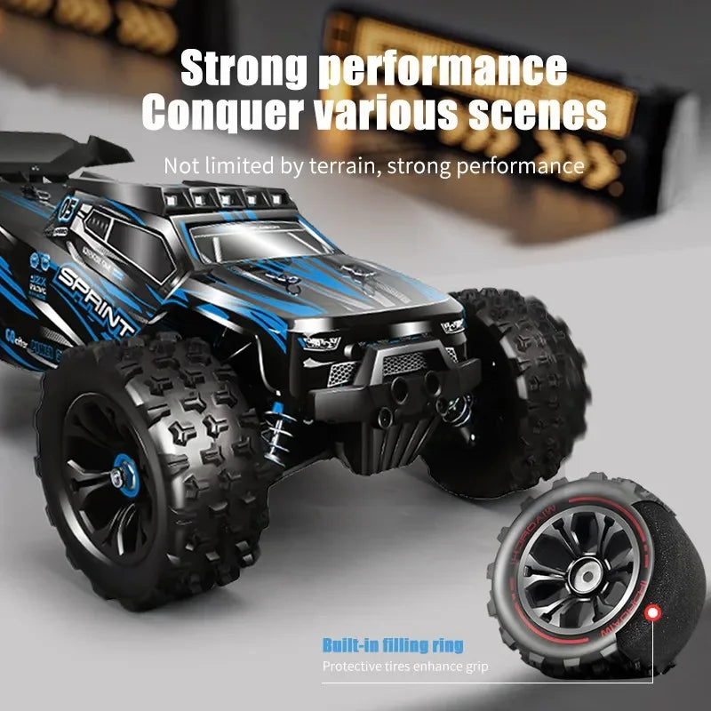1:16 4WD RC Car, High-performance RC car with strong off-road capability and LED lights