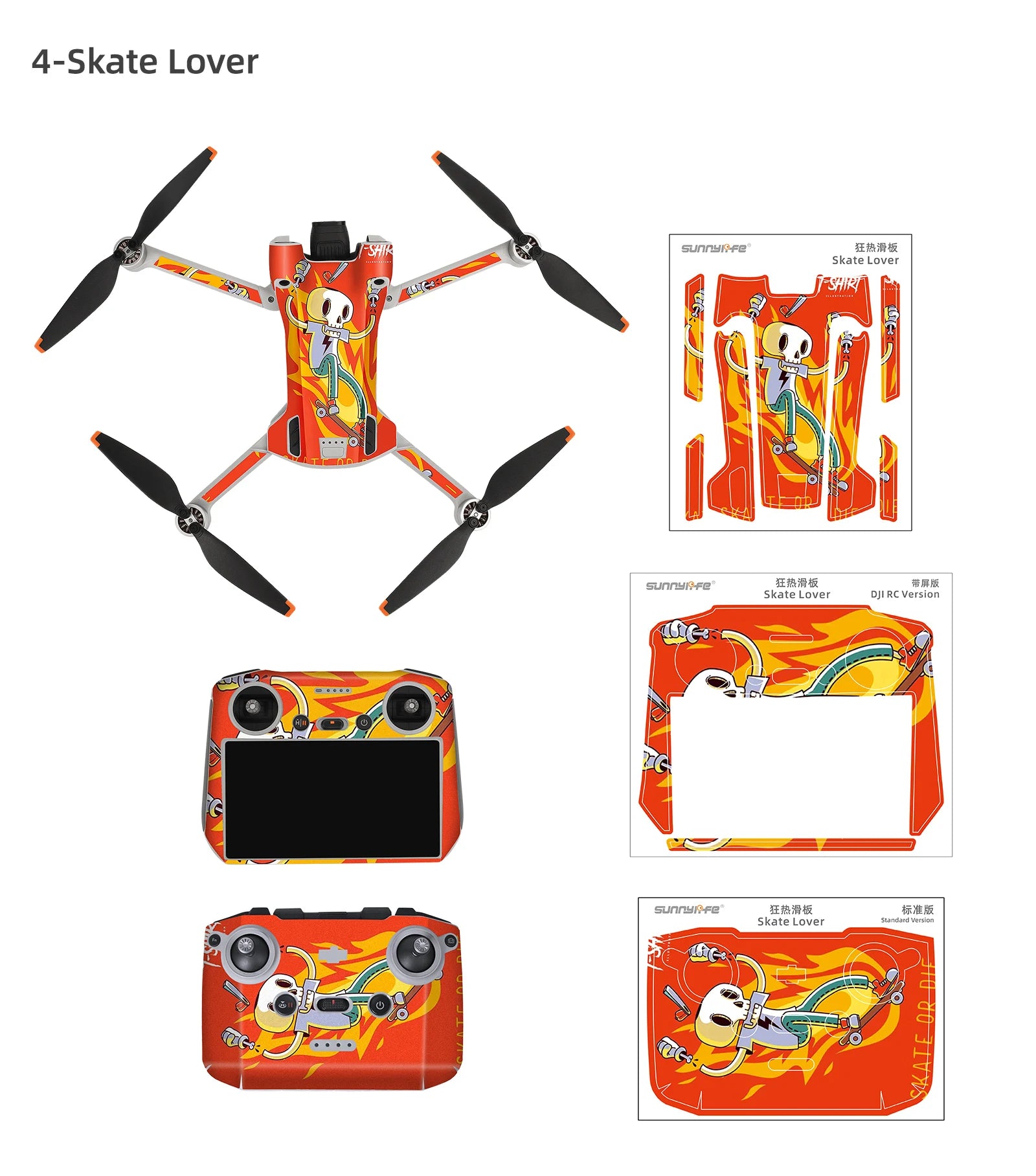 For DJI Mini 3 Pro Stickers Drone Protective Film Waterproof Remote Decals Full Cover Skin For DJI Mini 3 Pro Drone Accessories 41 4-Skate Lover ik Sunnyirfe Jimat Skate